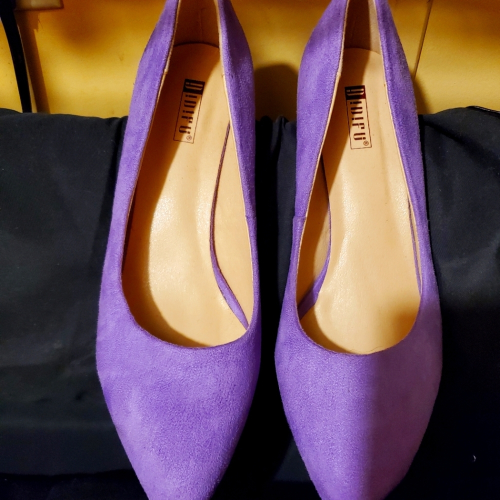 Purple Pointed-Toe Women's Heels